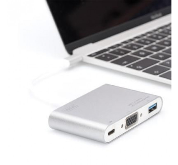 Перехідник Type-C to VGA/USB 3.0/Type-C Digitus (DA-70839)