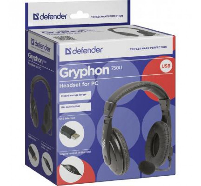 Навушники Defender Gryphon 750U USB (63752)