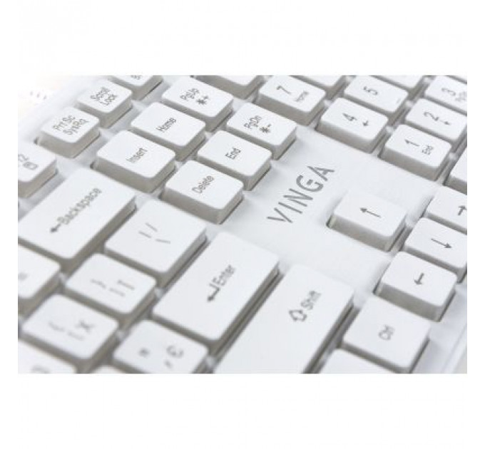Клавіатура Vinga KB410 White
