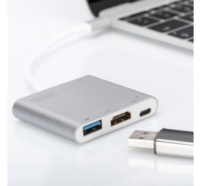Перехідник Type-C to HDMI/USB 3.0/Type-C Digitus (DA-70838-1)