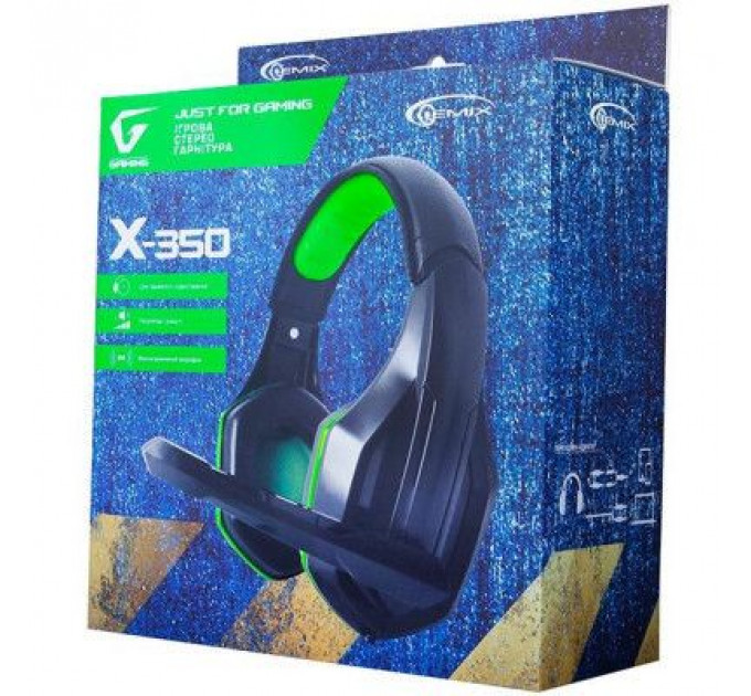 Навушники Gemix X-350 black-green