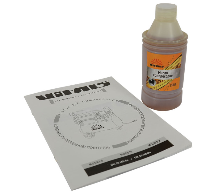 Vitals Компресор повітряний Vitals Master GK55.t48-8а 1.5кВт, 50л, 184·120л/хв, 8бар, 27.5кг