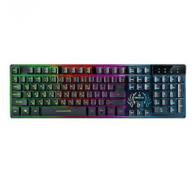 Клавіатура REAL-EL 7090 Comfort Backlit, black