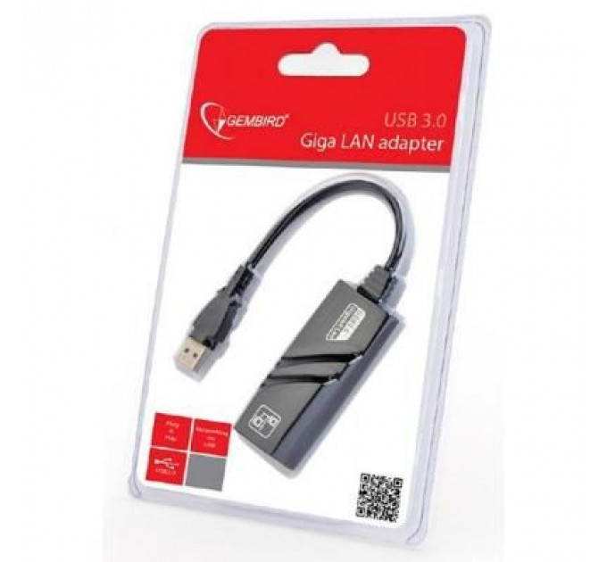 Адаптер USB3.0 to Gigabit Ethernet RJ45 Gembird (NIC-U3-02)