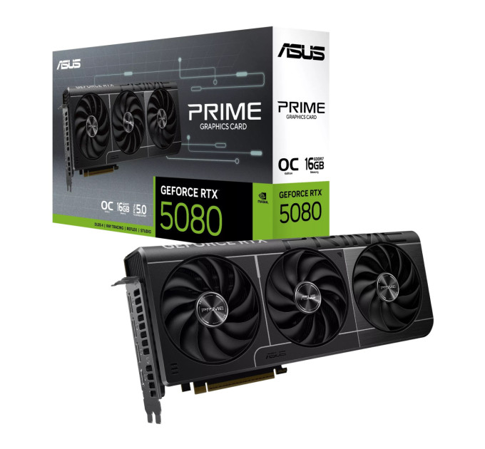 ASUS Відеокарта GF RTX 5080 16GB GDDR7 Prime Evo OC Asus (PRIME-RTX5080-O16G-EVO)