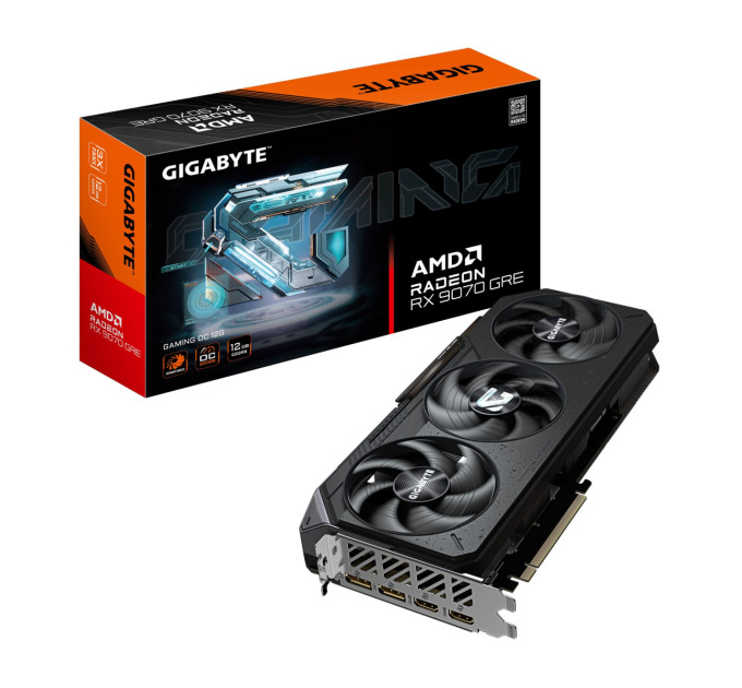 GIGABYTE Відеокарта AMD Radeon RX 9070 GRE 12GB GDDR6 Gaming OC Gigabyte (GV-R907GREGAMING OC-12GD)