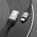 HOCO Дата кабель USB 2.0 AM to USB-C 1.0m 3A nylon X102 black HOCO (6942007608770)