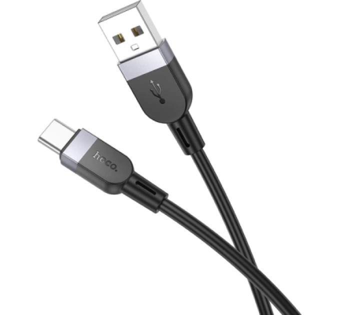 HOCO Дата кабель USB 2.0 AM to USB-C 1.0m silicone X109 Energy black HOCO (6942007636247)