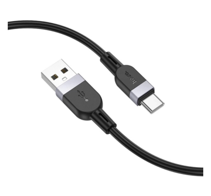 HOCO Дата кабель USB 2.0 AM to USB-C 1.0m silicone X109 Energy black HOCO (6942007636247)