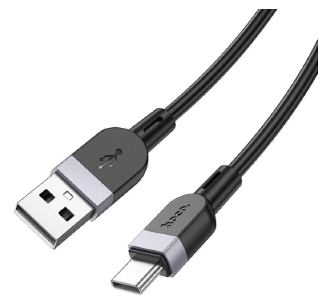 HOCO Дата кабель USB 2.0 AM to USB-C 1.0m silicone X109 Energy black HOCO (6942007636247)