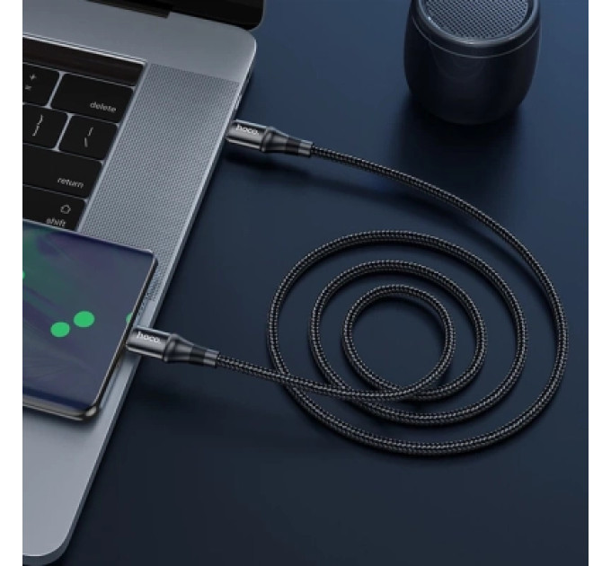 HOCO Дата кабель USB-C to USB-C 2.0m 100W silicone X50 Exquisito black HOCO (6931474734402)