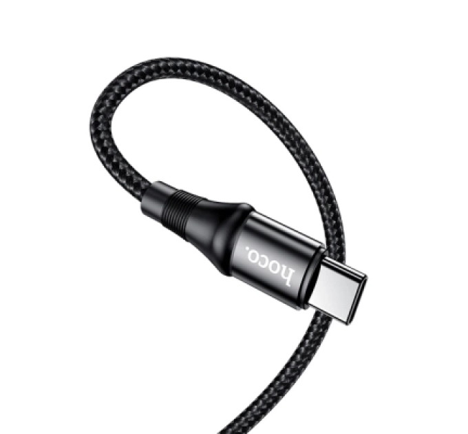 HOCO Дата кабель USB-C to USB-C 2.0m 100W silicone X50 Exquisito black HOCO (6931474734402)
