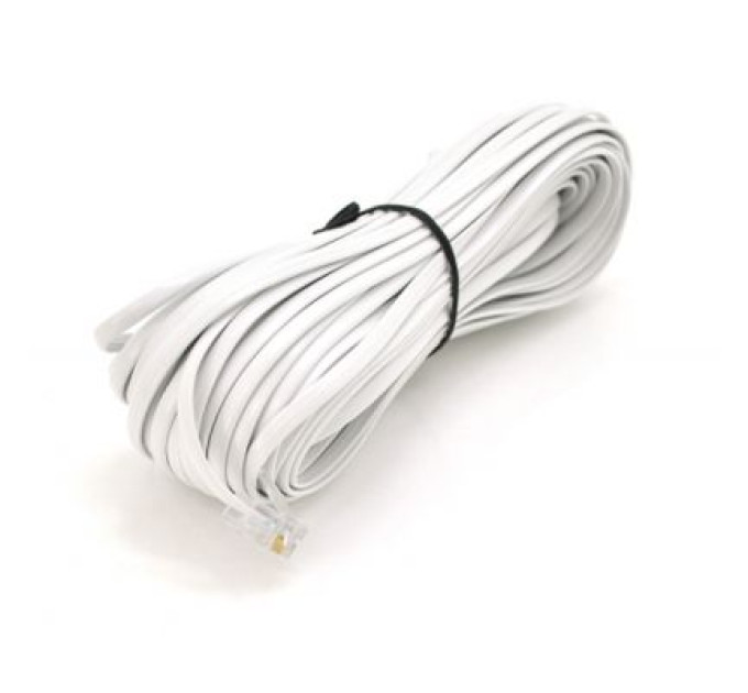 Voltronic Патч-корд телефонний 30м RJ11 (6P4C) Voltronic (PC-30,0W)