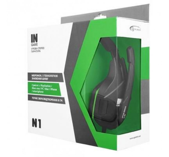 Навушники Gemix N1 Black-Green Gaming