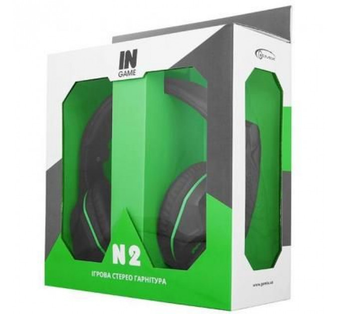 Навушники Gemix N2 LED Black-Green Gaming
