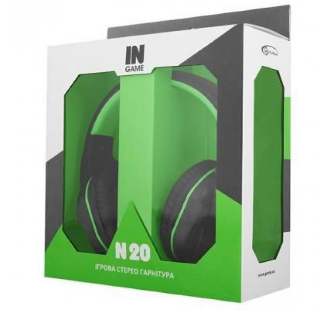 Навушники Gemix N20 Black-Green Gaming