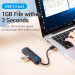 Vention Концентратор Vention USB 3.0 to 3хUSB 3.0/2хTRS Audio/USB Micro 1.0m (CHIBF)