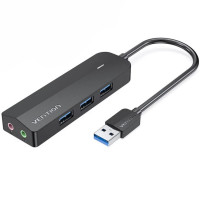Концентратор Vention USB 3.0 to 3хUSB 3.0/2хTRS Audio/USB Micro 1.0m (CHIBF)
