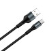 ColorWay Дата кабель USB 2.0 AM to Type-C 1.0m nylon black ColorWay (CW-CBUC045-BK)