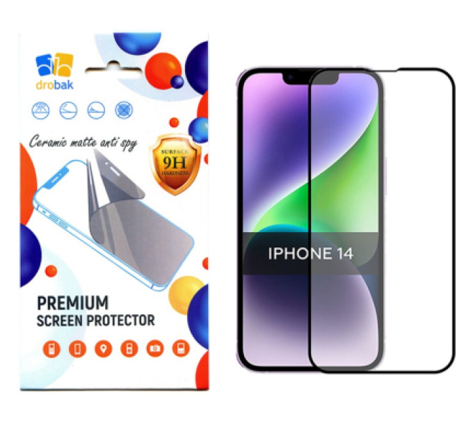 Drobak Скло захисне Drobak Matte Ceramics Anty Spy Apple iPhone 14 Pro (535330)