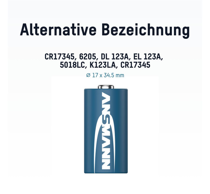 Ansmann Батарейка Ansmann CR123A/CR17335 BL 1шт