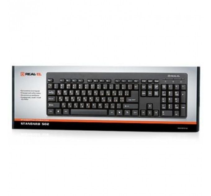 Клавіатура REAL-EL 502 Standard, USB, black