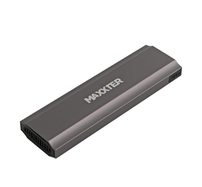 Maxxter Зовнішня кишеня Maxxter M.2 NVMe PCIe, USB 3.1 Type-C Gen2, Metal, Black (EHDE-2280S-02)