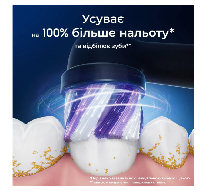 Braun Насадка для зубної електрощітки Braun Oral-B iO RB WB Radiant White Black (4 шт)