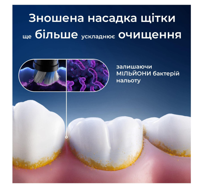 Braun Насадка для зубної електрощітки Braun Oral-B iO RB WB Radiant White Black (4 шт)