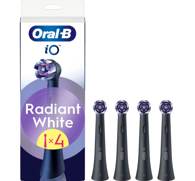 Braun Насадка для зубної електрощітки Braun Oral-B iO RB WB Radiant White Black (4 шт)