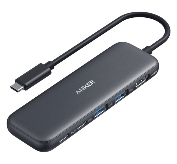 Anker USB-хаб Anker USB-C Hub 332 5-in-1 Black (A8355H11)