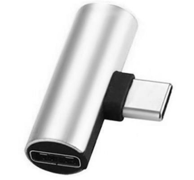 XoKo Перехідник Type-C to Jack 3.5 мм 1.0m 2in1 XoKo (AC-205-SLV)