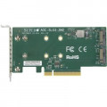 Плата розширення Supermicro PCIe x8 до SSD 2x m.2 NVMe (AOC-SLG3-2M2)
