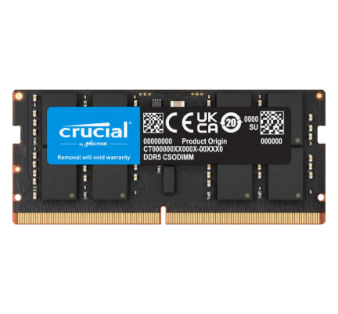Crucial Модуль пам'яті для ноутбука SoDIMM DDR5 32GB 6400 MHz Micron (CT32G64C52CS5)