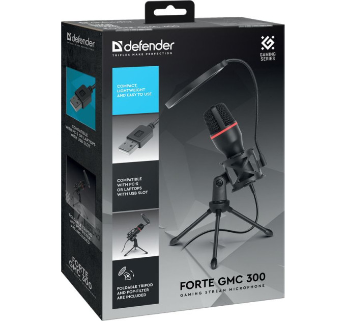 Defender Мікрофон Defender Forte GMC 300 USB 1.5 м (64631)