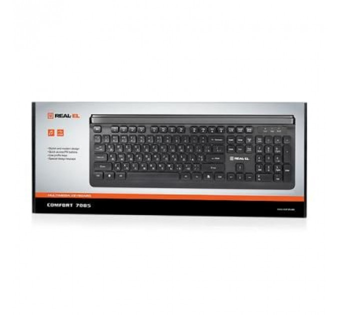 Клавіатура REAL-EL 7085 Comfort Black