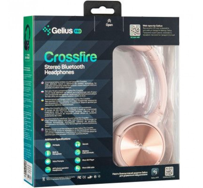 Навушники Gelius Pro Crossfire Pink (GP HP-007 Pink)