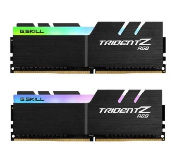 G.Skill Модуль пам'яті для комп'ютера DDR4 32GB (2x16GB) 3200 MHz TridentZ RGB Black G.Skill (F4-3200C16D-32GTZR)