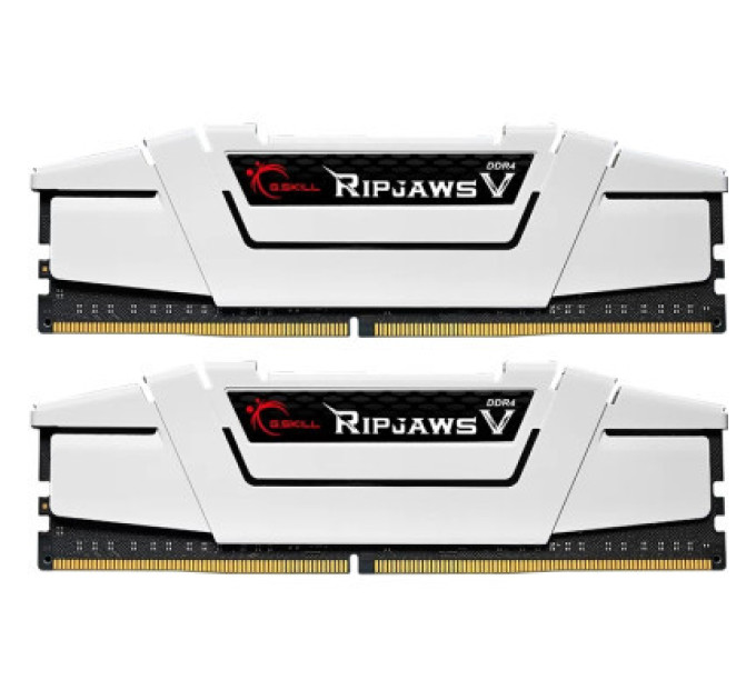 G.Skill Модуль пам'яті для комп'ютера DDR4 32GB (2x16G) 3600 MHz RipjawsV White G.Skill (F4-3600C18D-32GVW)