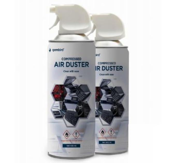 Gembird Стиснене повітря для чистки spray duster 400ml Gembird (CK-CAD-FL400-01)
