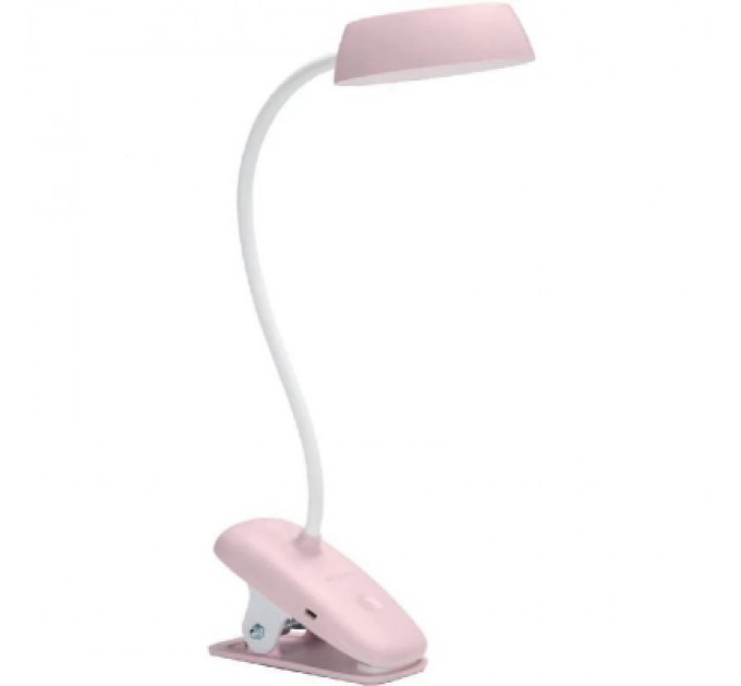 Philips Настільна лампа Philips Donutclip 3Вт 4000K 1200мАг USB-A рожевий (929003179607)