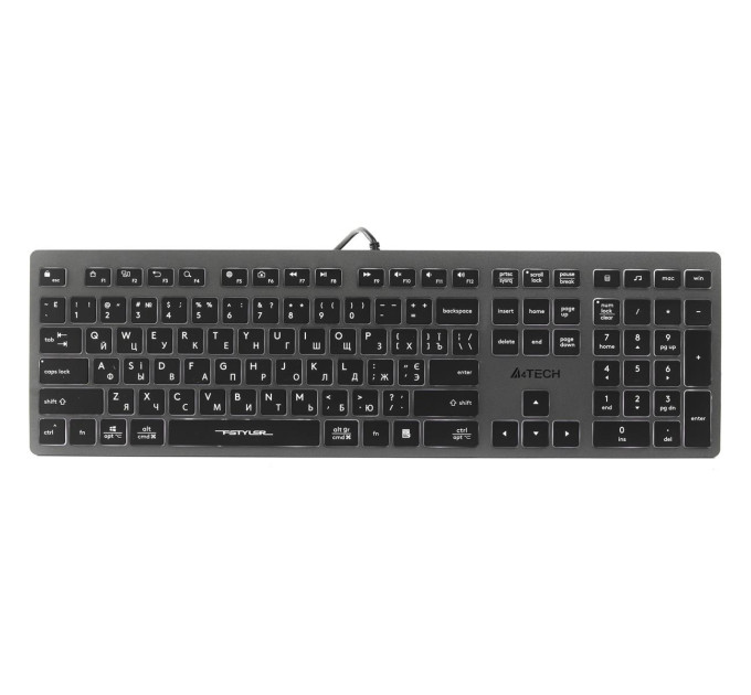 A4Tech Клавіатура A4Tech Fstyler FX60H Grey White Backlit