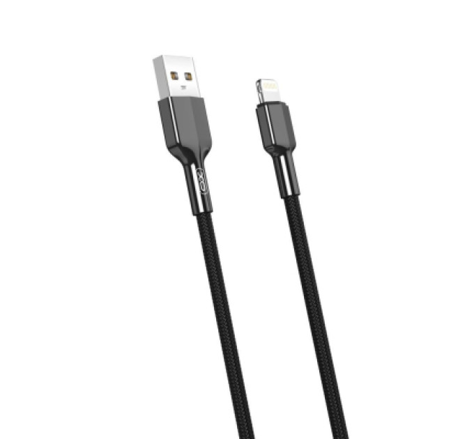 XO Дата кабель USB 2.0 AM to Lightning 1.0m 2.4A black XO (NB182-L-1-BK)