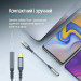 ColorWay Адаптер ColorWay USB Type-C - 3.5 мм (M/F), 0.14 м, Gray (CW-AD-CJ)