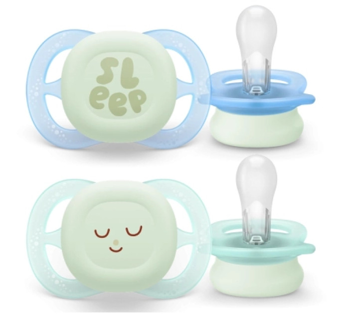 Philips AVENT Пустушка Philips AVENT Ultra Start 0+ місяців 2 шт, бірюз (SCF075/18)