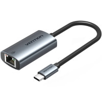 Перехідник USB-C to RJ45 Ethernet 1000Mbps black VENTION (CFPHB)