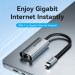 Vention Перехідник USB-C to RJ45 Ethernet 1000Mbps black VENTION (CFPHB)