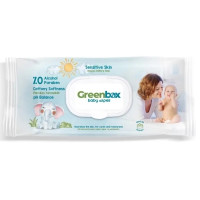 Дитячі вологі серветки Greenbox з клапоном 120 шт (8680131208296)