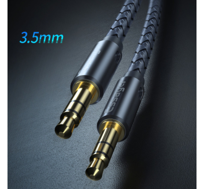 Essager Кабель мультимедійний 3.5mm M to 3.5mm M 1.2m gray Essager (EYP35-DY0G)
