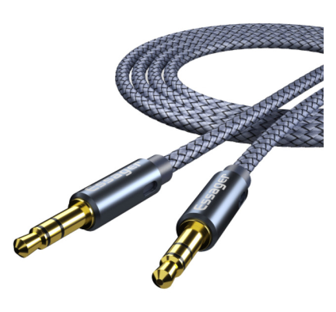 Essager Кабель мультимедійний 3.5mm M to 3.5mm M 1.2m gray Essager (EYP35-DY0G)